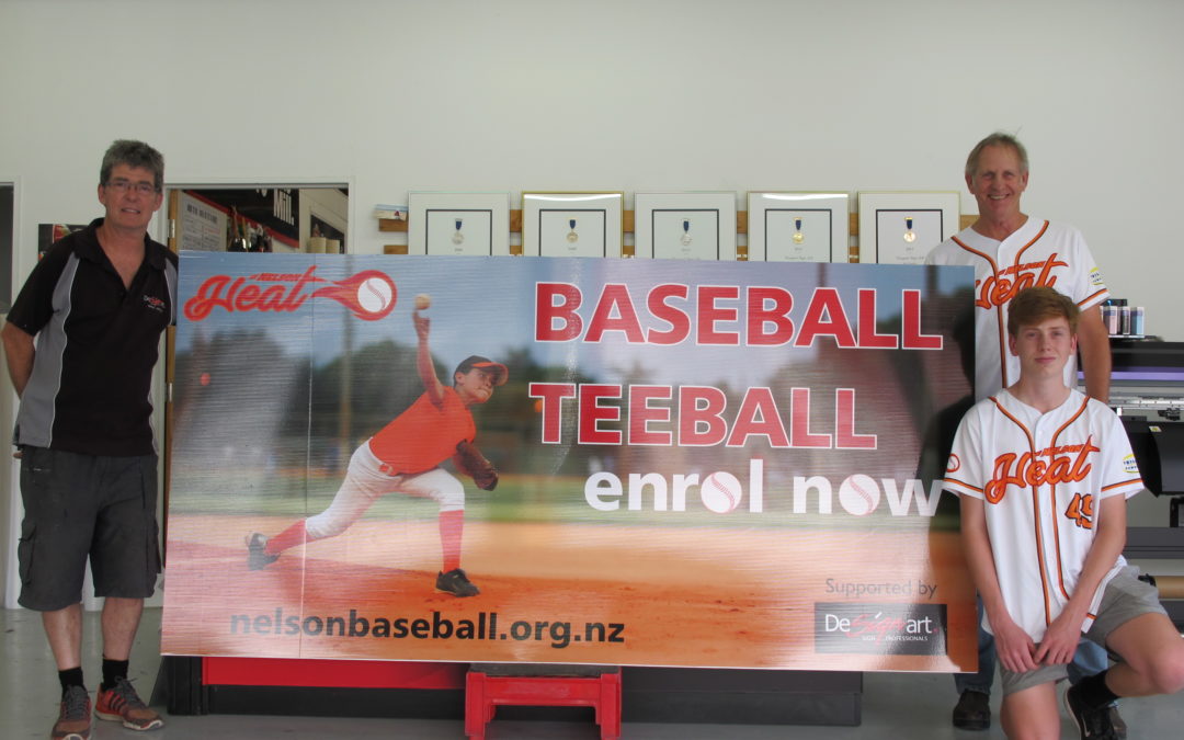 Baseballers receive new sign thanks to Designart’s generosity