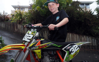 Local kid rides for third win at Mini Motocross