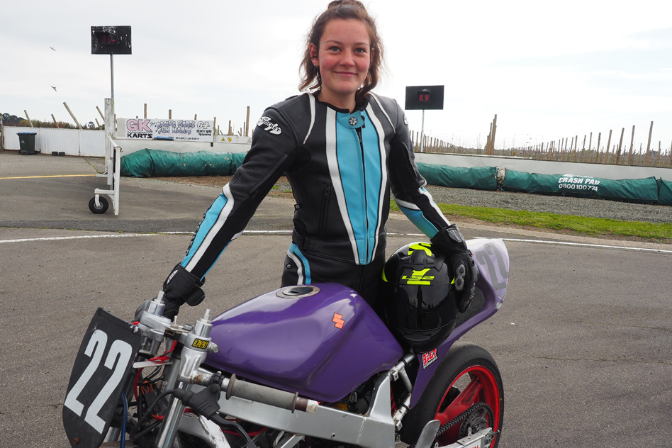 Riding on a bucket bike