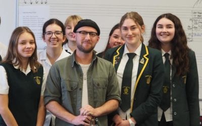 Music legend mentors students